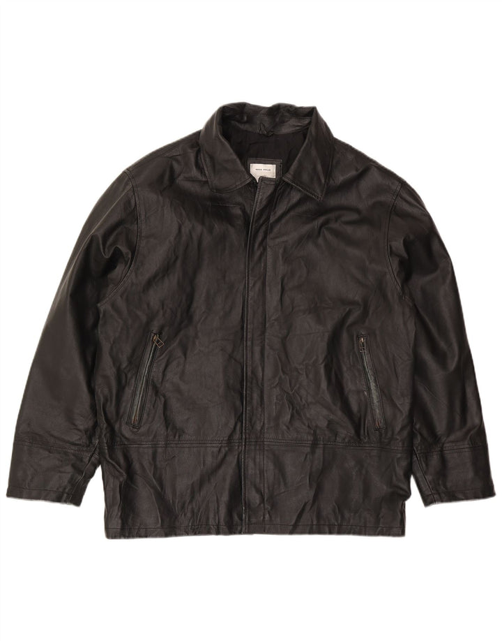 Conbipel Herren Lederjacke IT 50 Großes schwarzes Leder