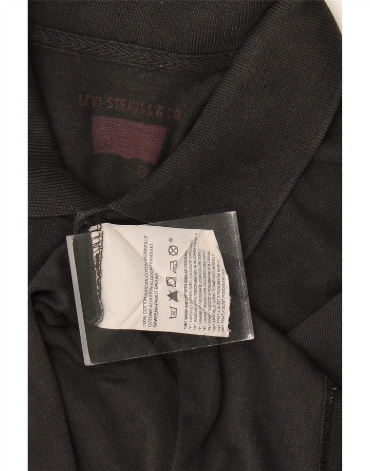 LEVI'S Mens Polo Shirt Large Black Cotton