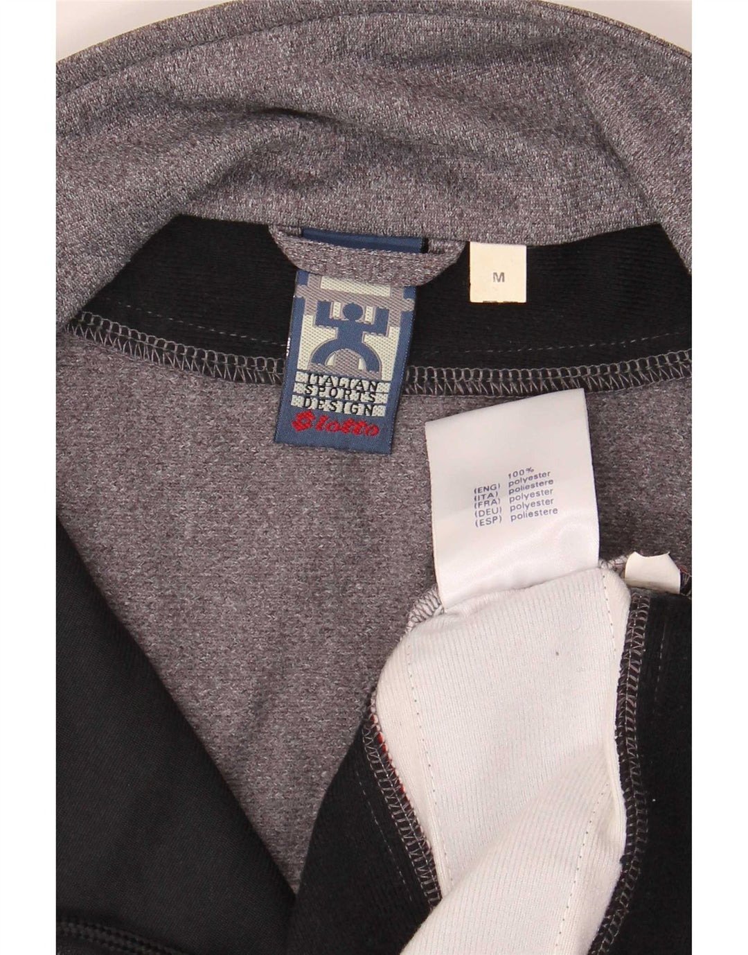 Lotto Mens Graphic Tracksuit Top Jacket Medium Grey Colourblock