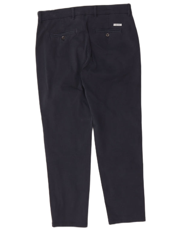 Calça Chino Slim Masculina Calvin Klein W31 L27 Algodão Azul Marinho