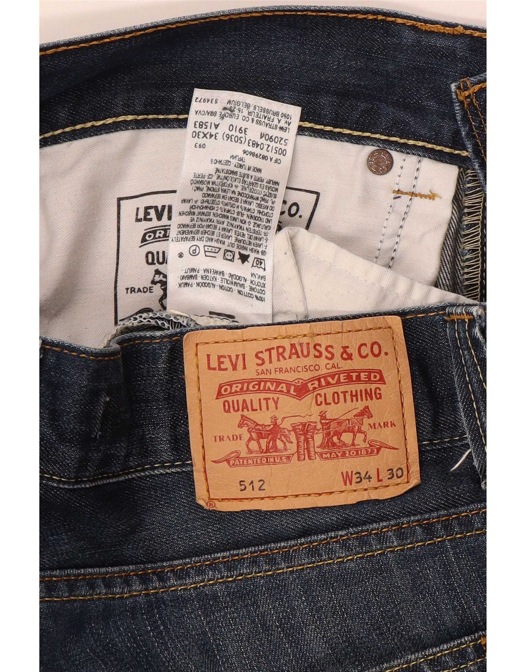 Jeans Levi's Uomo 512 Bootcut W34 L29 Blu