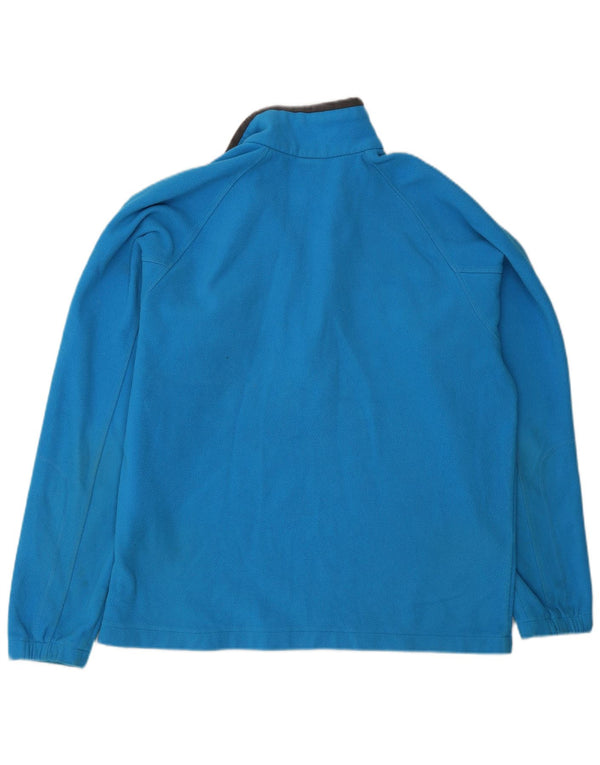 Maglione in pile da uomo Columbia con zip e collo, grande, in poliestere blu