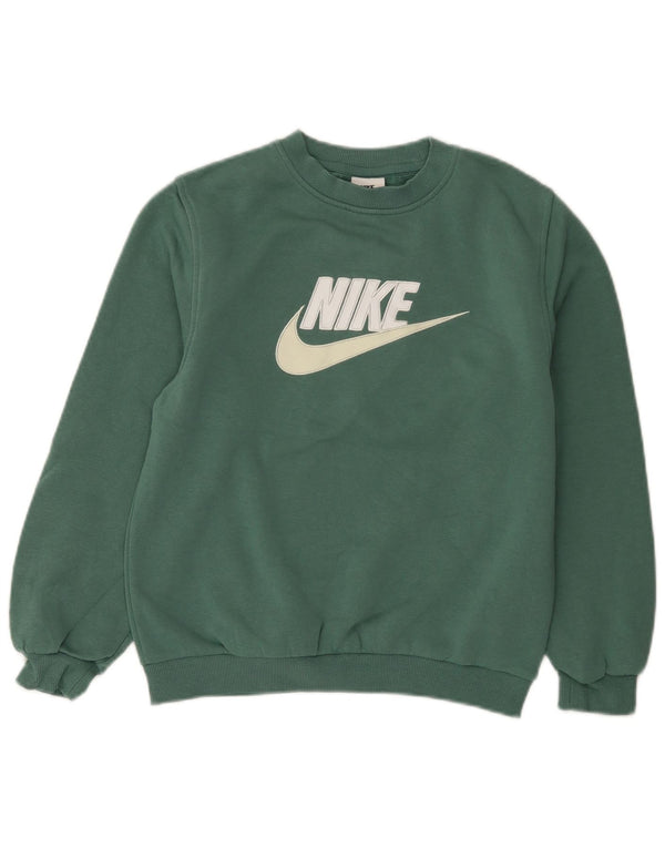 Felpa grafica Nike da bambino, 12-13 anni, grande, cotone verde