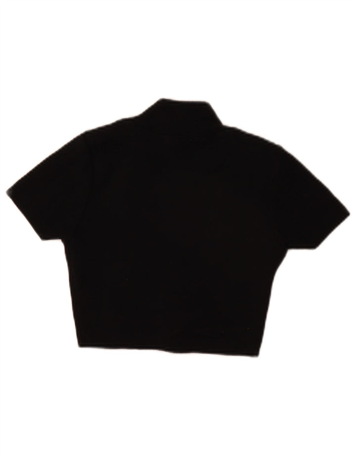 Zara Womens Crop Blouse Top UK 8 Small Black Polyester