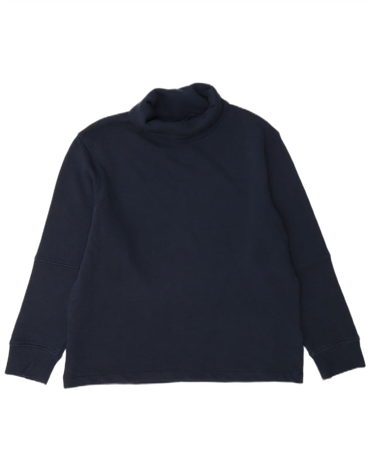 Marks & Spencer Womens Roll Neck Sweatshirt Jumper UK 12 Medium Navy Blue