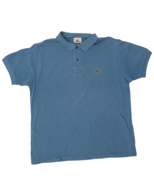 Ανδρικό μπλουζάκι πόλο Lacoste, μέγεθος 5, μεγάλο μπλε βαμβακερό