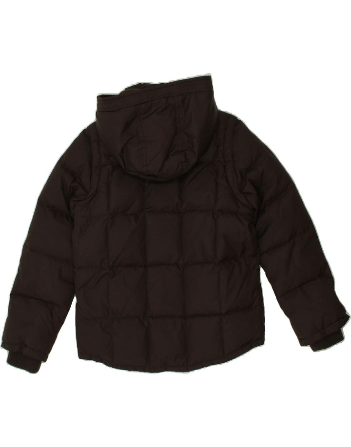 BENETTON Boys Hooded Padded Jacket 12-13 Years Brown Vintage Benetton and Second-Hand Benetton from Messina Hembry 