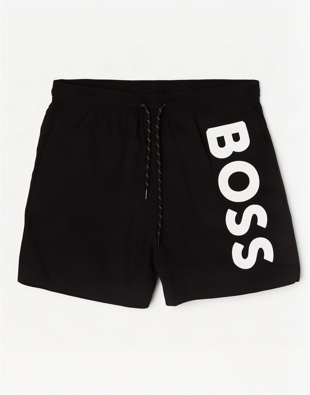 Hugo Boss Herre grafiske svømmeshorts Medium Sort Polyamid
