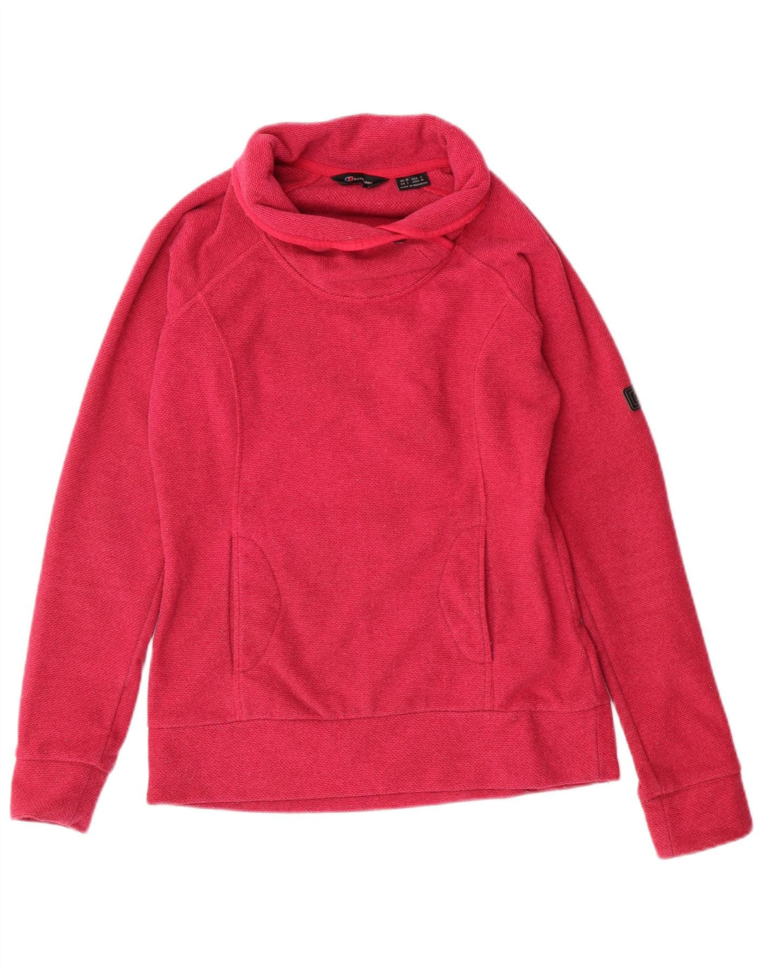 BERGHAUS Womens Roll Neck Sweatshirt Jumper UK 10 Small Pink Polyester