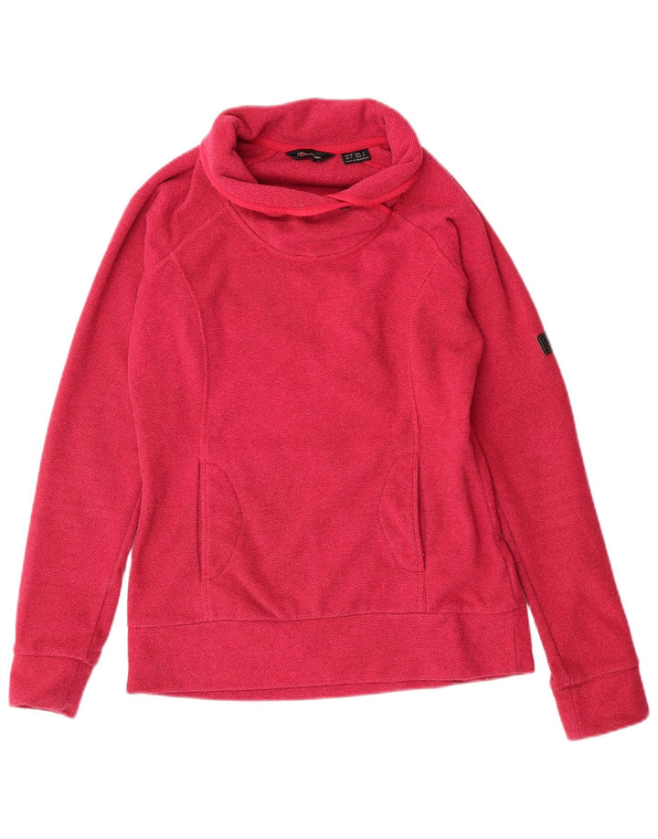 BERGHAUS Womens Roll Neck Sweatshirt Jumper UK 10 Small Pink Polyester