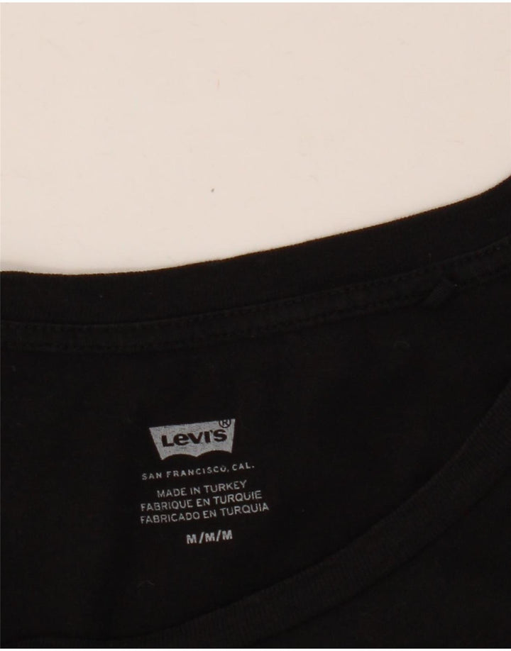 Levi's Damen Graphic T-Shirt Top UK 14 Medium Schwarz