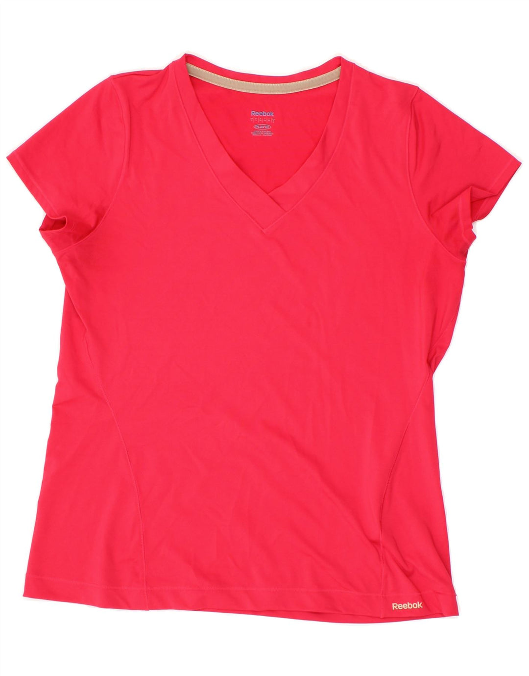 REEBOK Womens T-Shirt Top UK 16 Large Pink Polyester Vintage Reebok and Second-Hand Reebok from Messina Hembry 