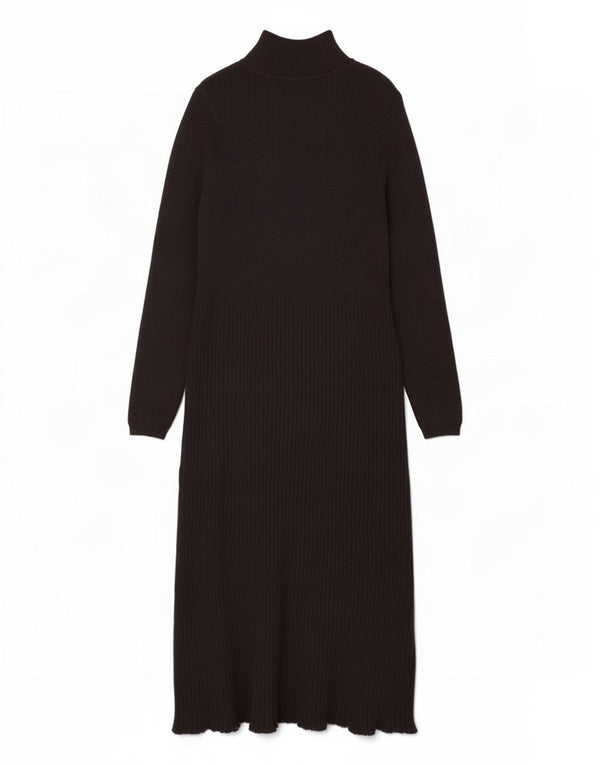 Rochie cu mânecă lungă pentru femei Marks & Spencer, viscoză mare, neagră