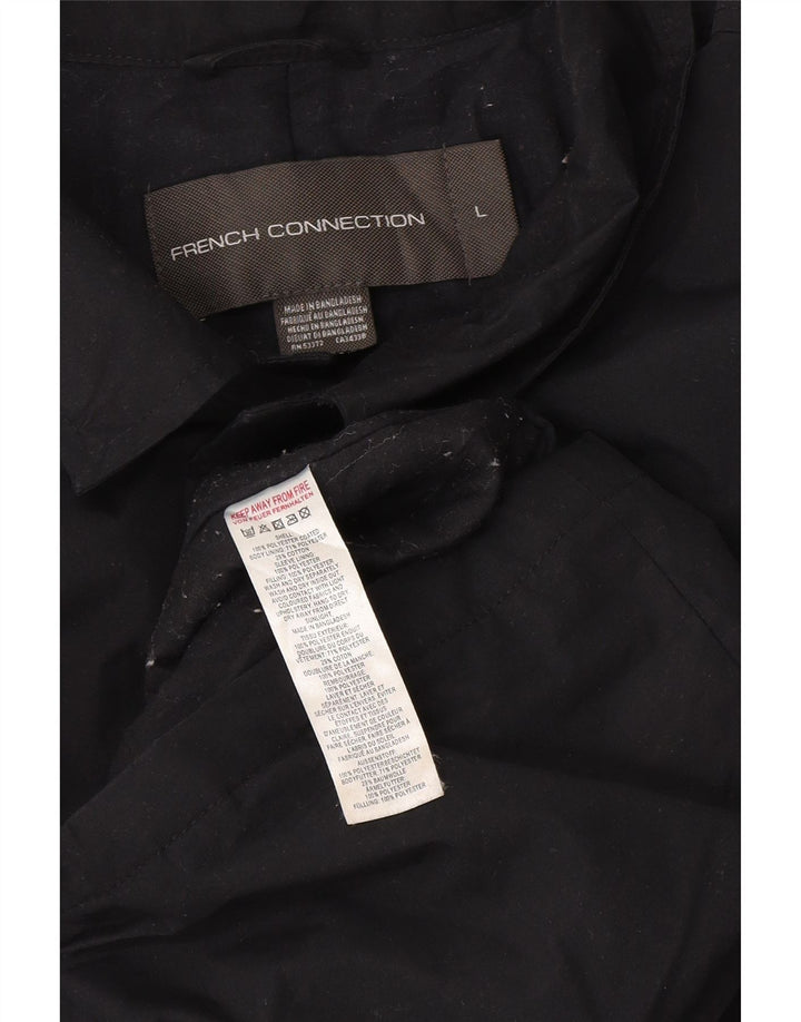 French Connection Manteau Homme UK 40 Large Bleu Marine Polyester
