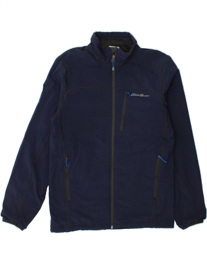 EDDIE BAUER Mens Windbreaker Jacket UK 36 Small Navy Blue Polyester Vintage Eddie Bauer and Second-Hand Eddie Bauer from Messina Hembry 