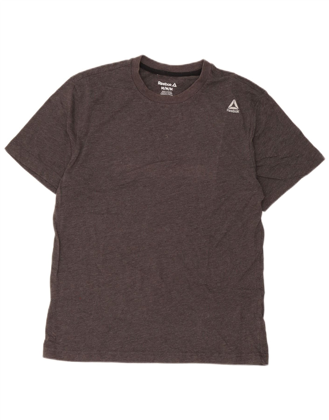 T-shirt Reebok da uomo Top in cotone grigio medio