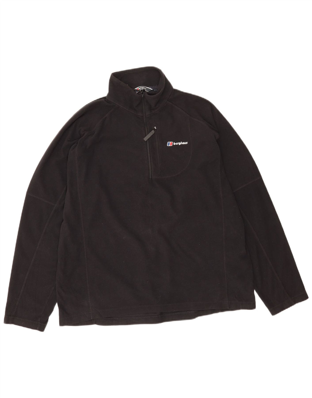 Berghaus Mens Zip Neck Fleece Jumper XL Black Polyester