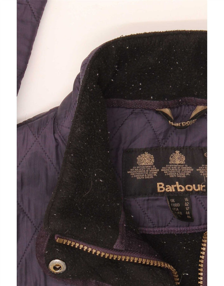 Barbour Womens Quilted Jacket UK 16 Large Navy Blue