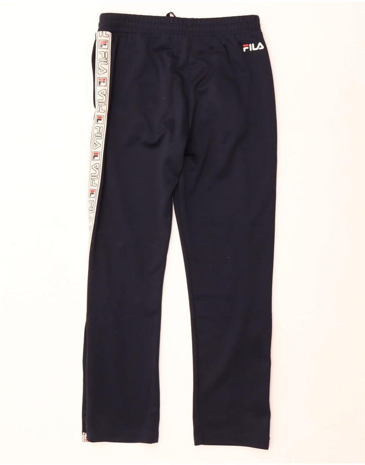 Fila Mens Graphic Tracksuit Trousers Medium  Navy Blue Colourblock