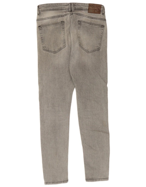Zara Mens Skinny Jeans EU 42 Large W32 L30 Grey Cotton