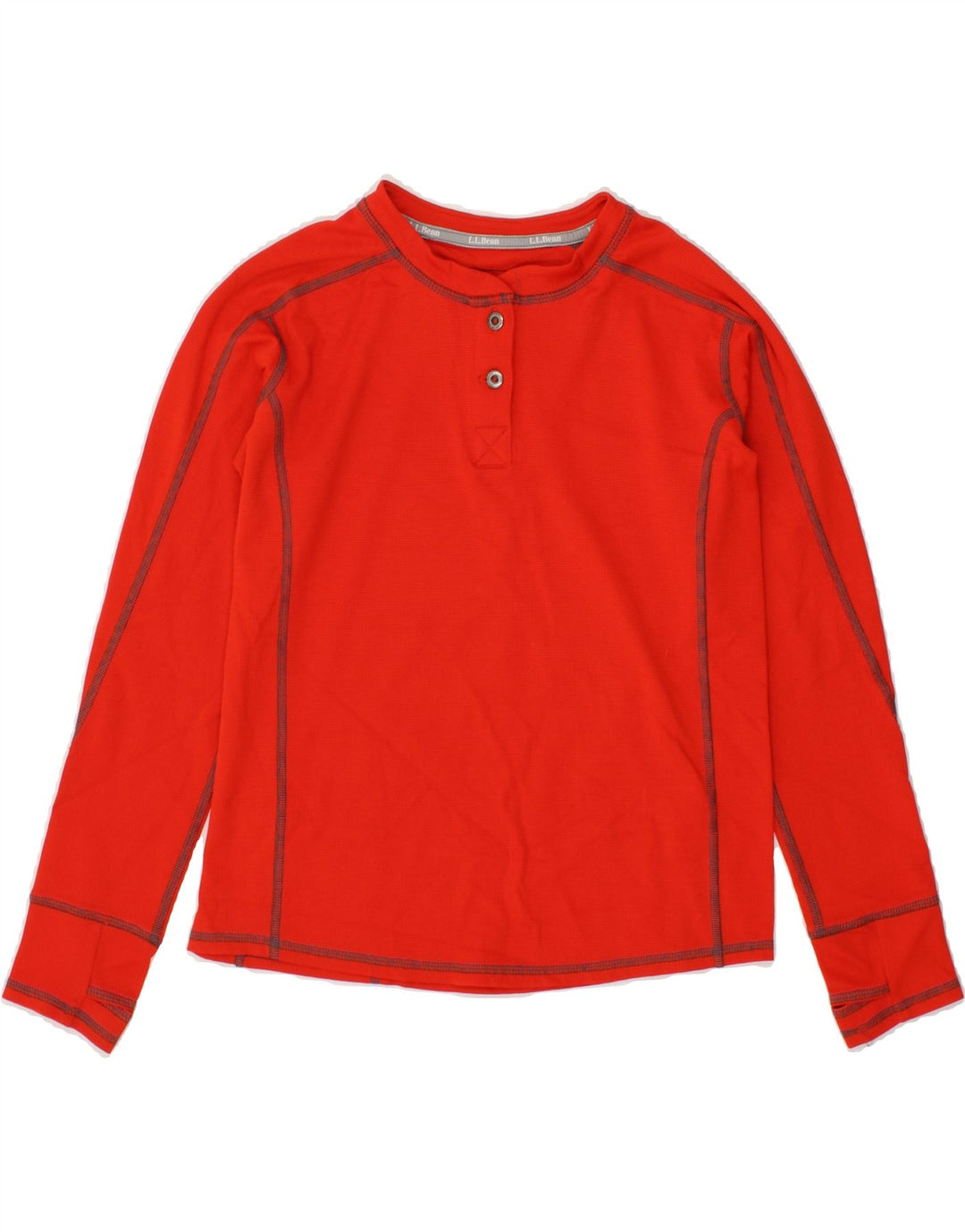 L.L.BEAN Girls Top Long Sleeve 10-11 Years Medium Red Vintage L.L.Bean and Second-Hand L.L.Bean from Messina Hembry 