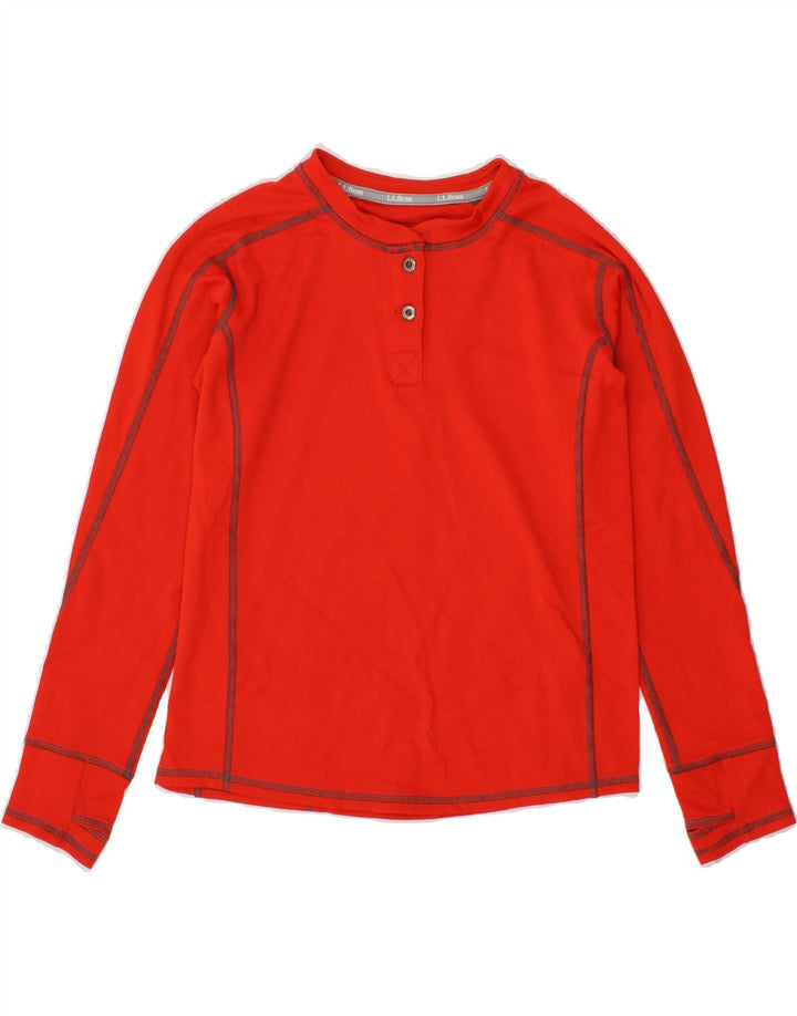 L.L.BEAN Girls Top Long Sleeve 10-11 Years Medium Red Vintage L.L.Bean and Second-Hand L.L.Bean from Messina Hembry 