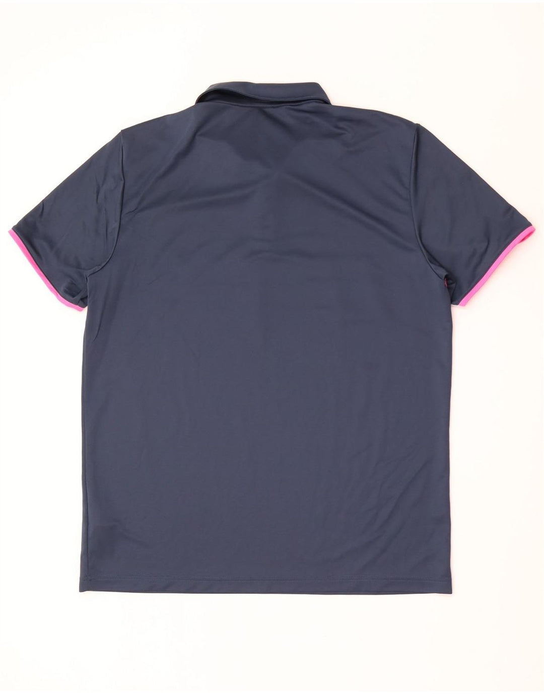 Adidas Mens Polo Shirt Large Navy Blue Colourblock Polyester