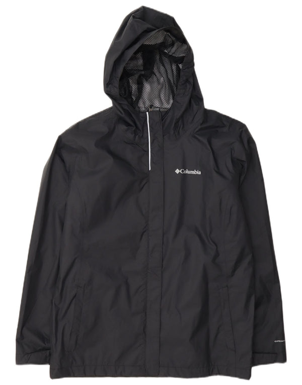 Giacca antipioggia Columbia Omni-Tech per ragazze 15-16 anni XL in nylon blu navy