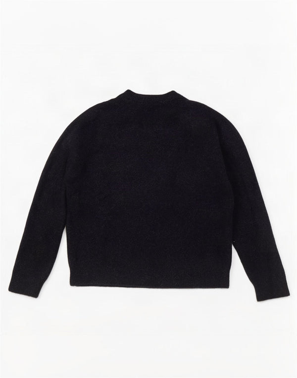 Maglione maglione girocollo da donna Zara UK 14 poliammide medio blu navy