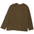 Marks & Spencer Herren Top Langarm 2XL Khaki Baumwolle
