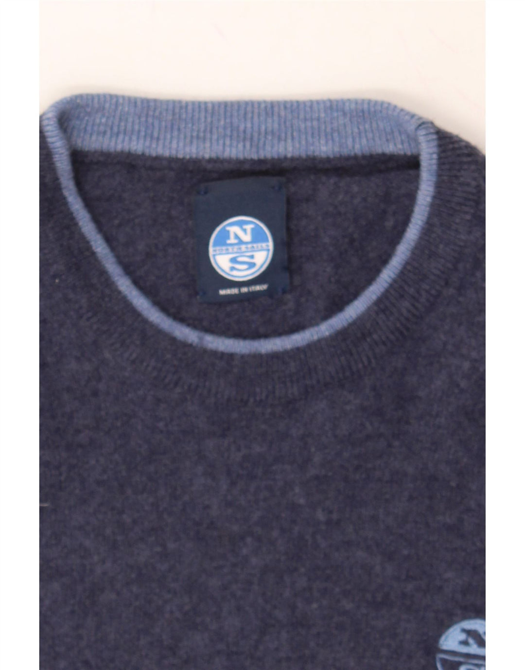 NORTH SAILS Womens Crew Neck Jumper Sweater UK 14 Medium Navy Blue Vintage North Sails and Second-Hand North Sails from Messina Hembry 