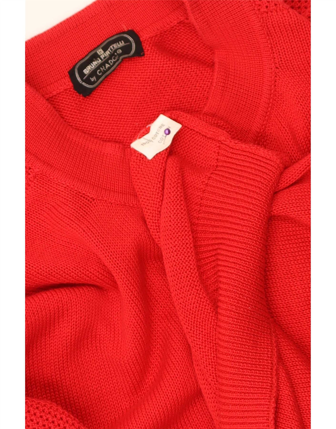 Vintage Mens Cardigan Sweater Large Red Cotton