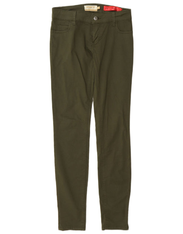 MET Dame Jessica Regular Skinny Casual Bukser W26 L30 Khaki Bomuld