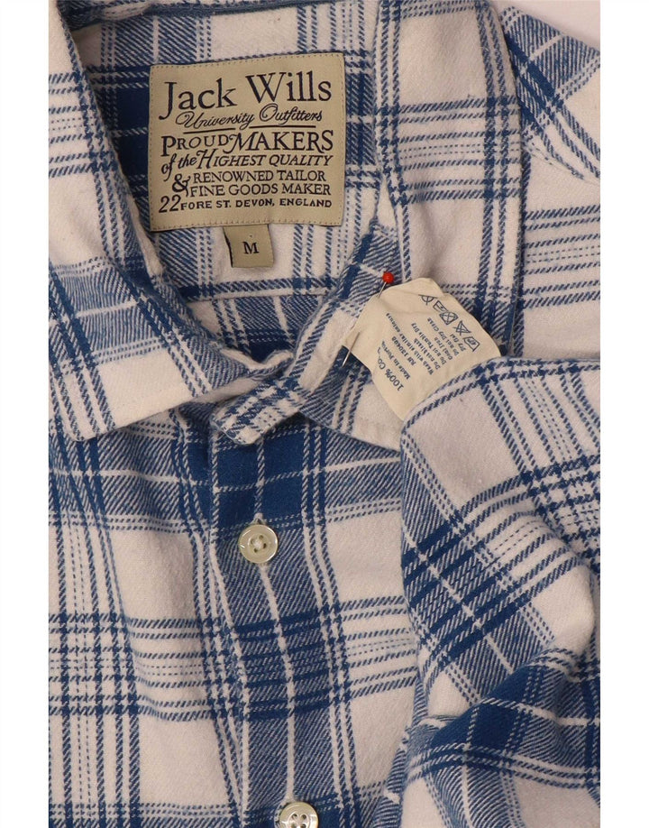 Koszula flanelowa męska Jack Wills, bawełniana w średnią niebieską kratkę