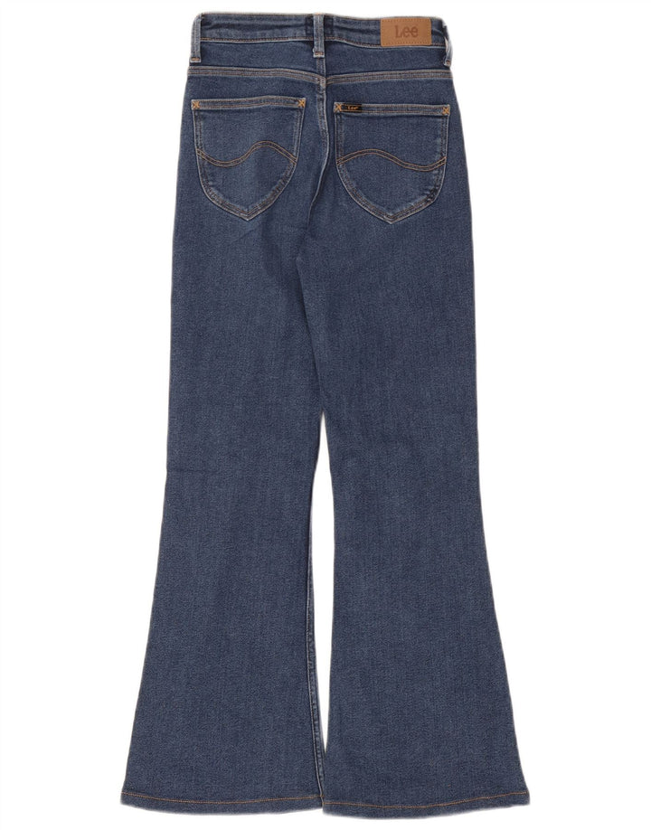 Lee Womens Breese Flared Jeans W25 L29 Blue Cotton