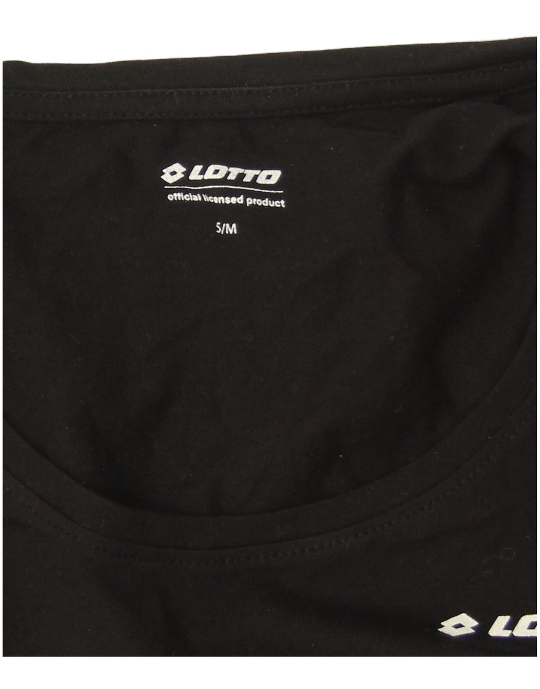 Lotto Womens Oversized Top Long Sleeve UK 10 Small Black Cotton