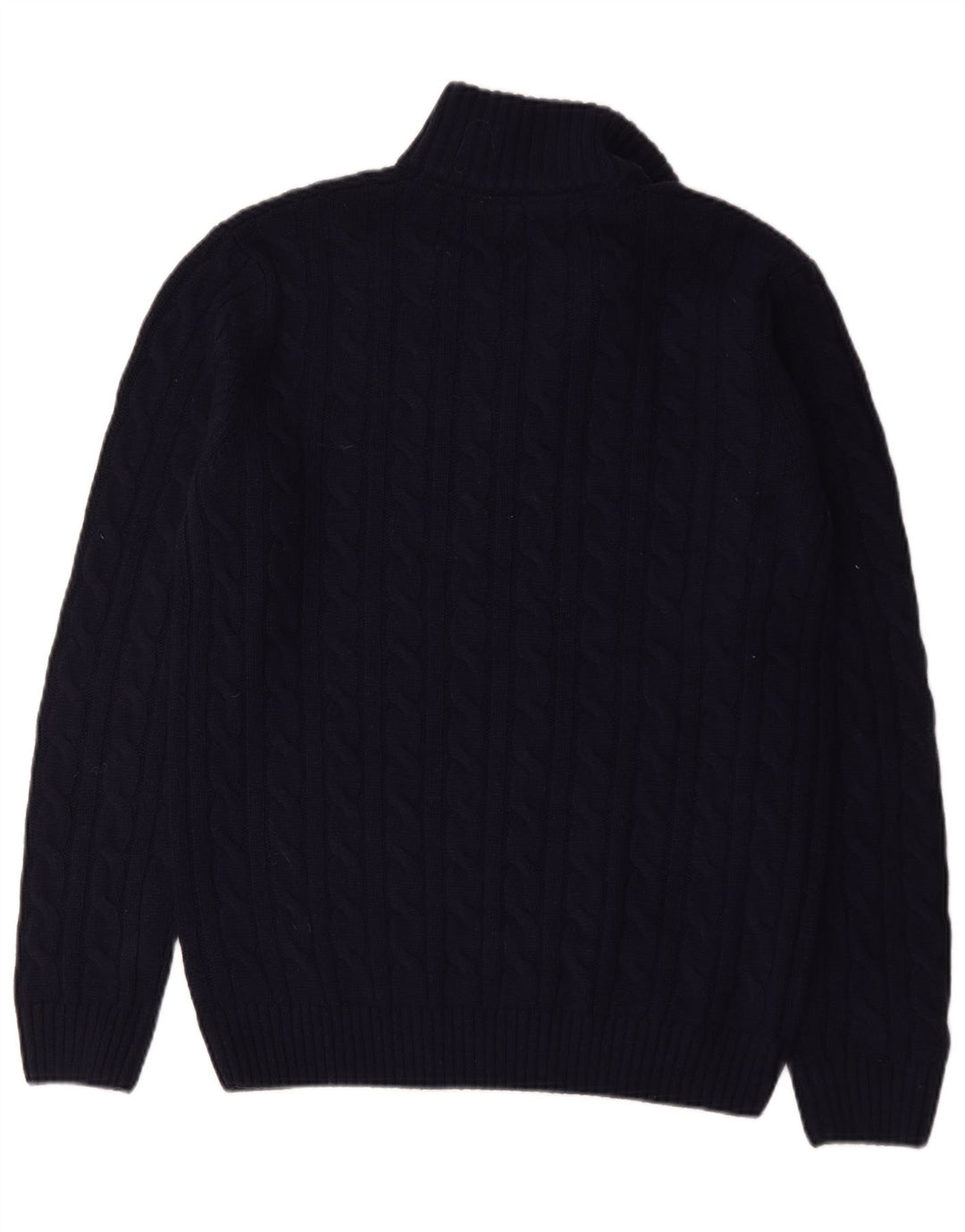 Boden Herre Zip Neck Jumper Sweater Medium Navy Blue Uld