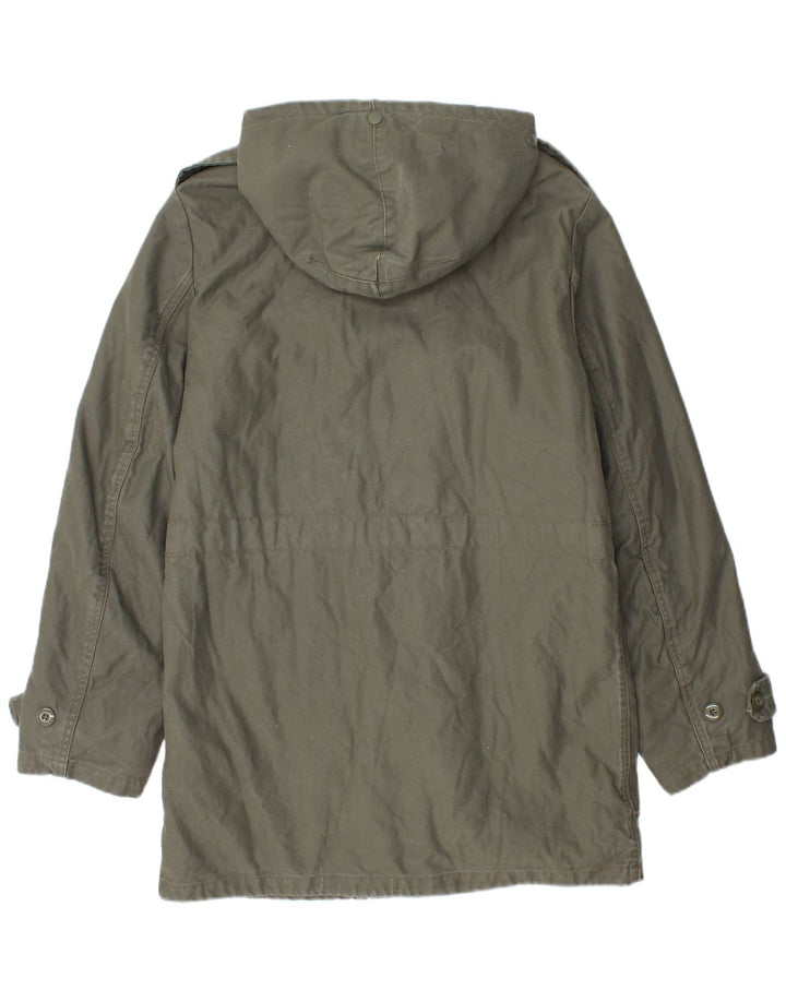 BRANDIT Mens Hooded Parka Jacket UK 36 Small Khaki