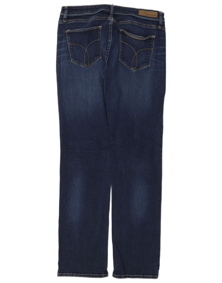 Calvin Klein Womens Straight Jeans W30 L32 Navy Blue