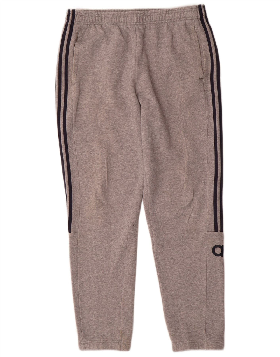 Adidas Mens Graphic Tracksuit Trousers Large Grey Cotton