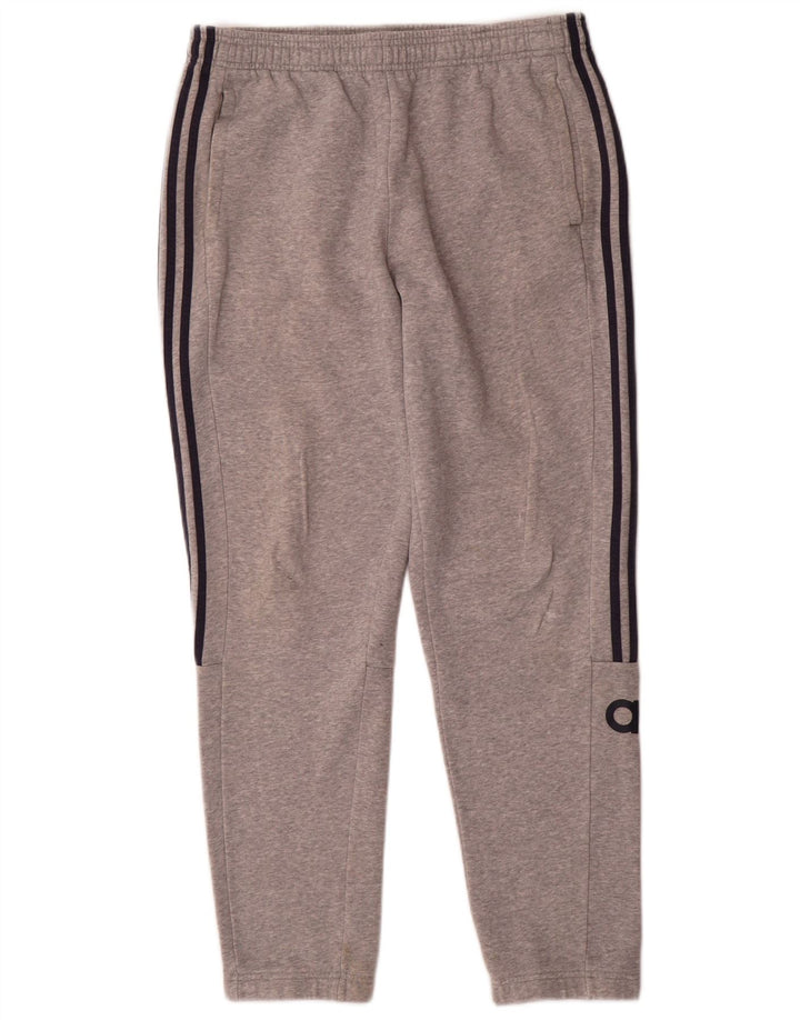 Adidas Mens Graphic Tracksuit Trousers Large Grey Cotton