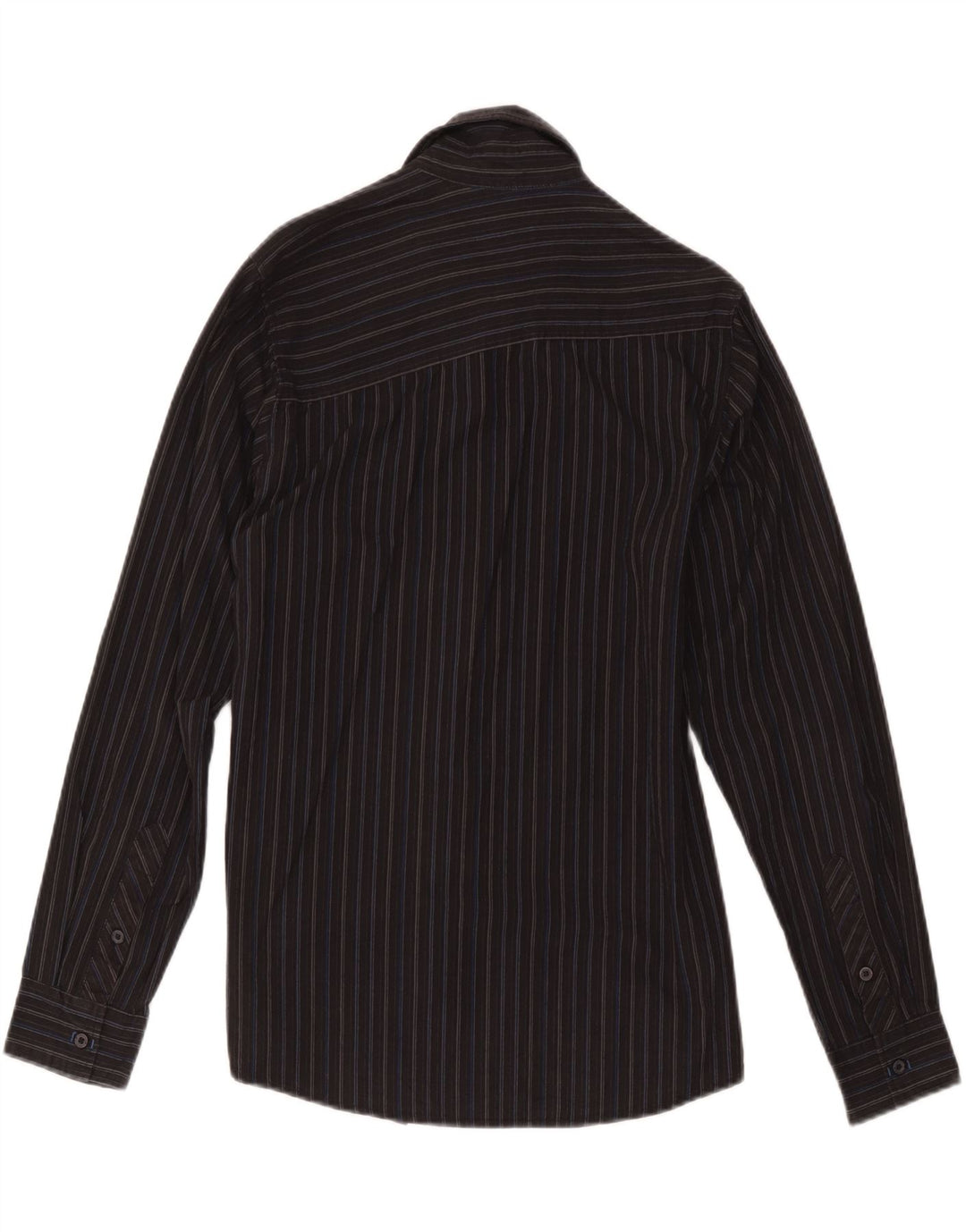 Camicia da uomo Quiksilver in cotone a righe nere medie