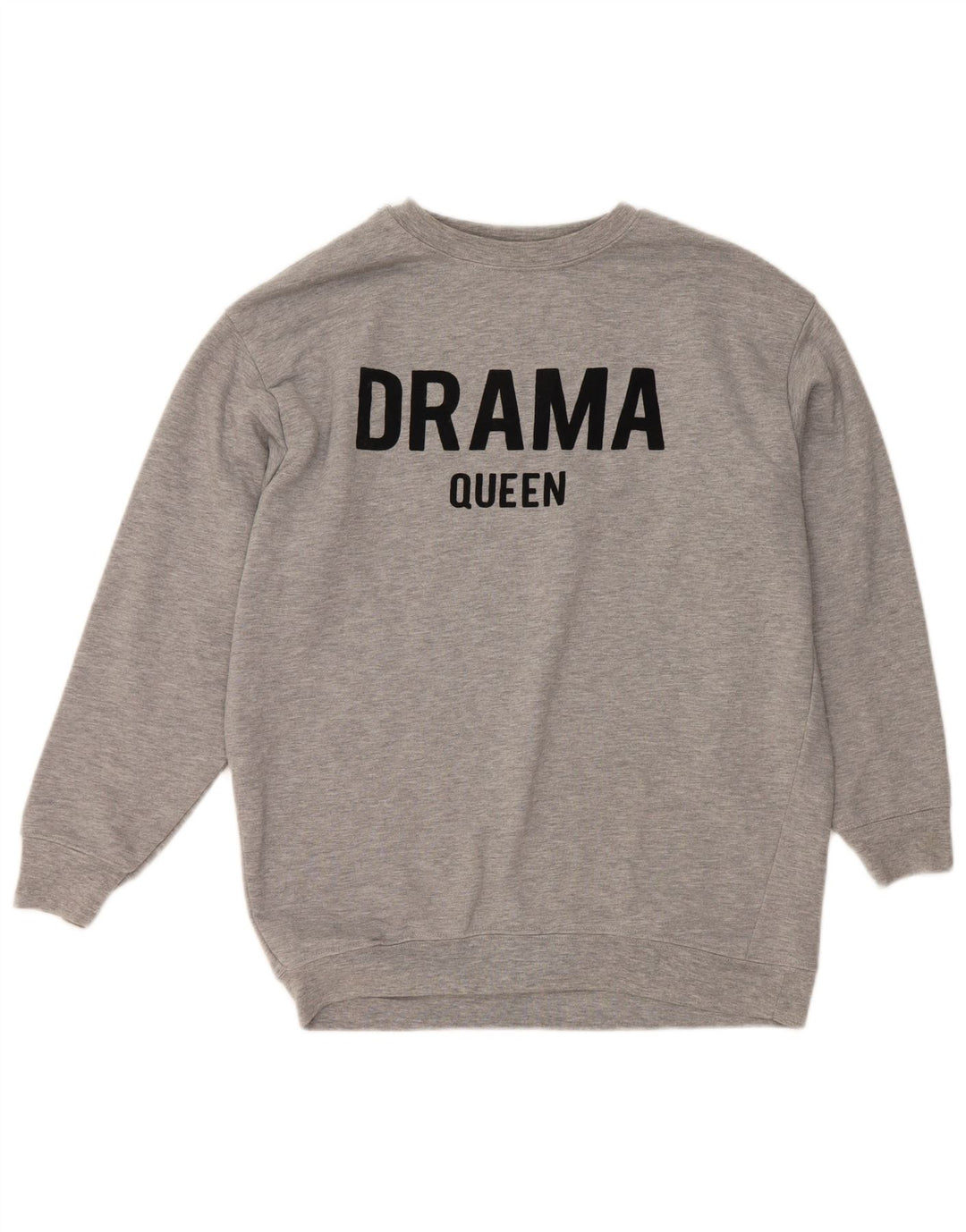 Zara Womens Graphic Oversized Sweatshirt Jumper UK 10 Small Grey