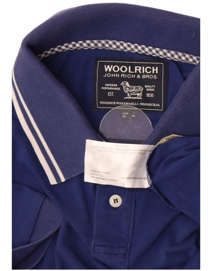Woolrich Herre poloskjorte Stor marineblå bomuld