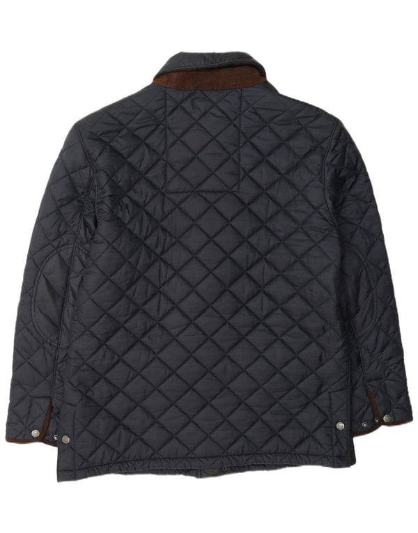 Crew Clothing Mens Quilted Jacket UK 44 2XL Navy Blue Nylon