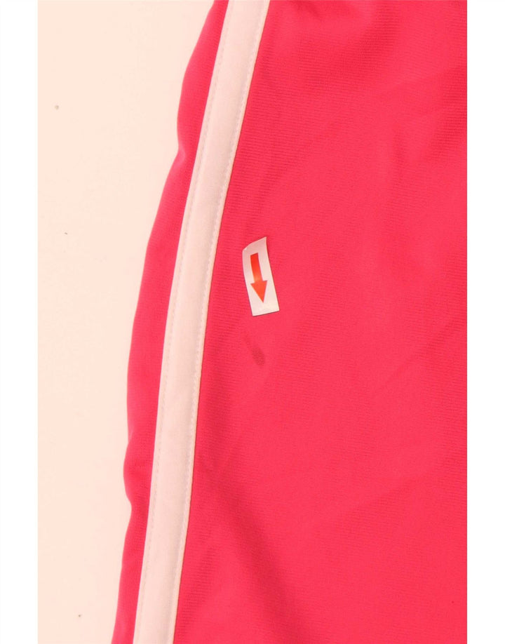 Converse Womens Sport Shorts UK 14 Large Pink Striped Polyester
