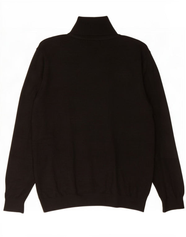 Zara Pull Col Roulé Homme Large Noir Viscose