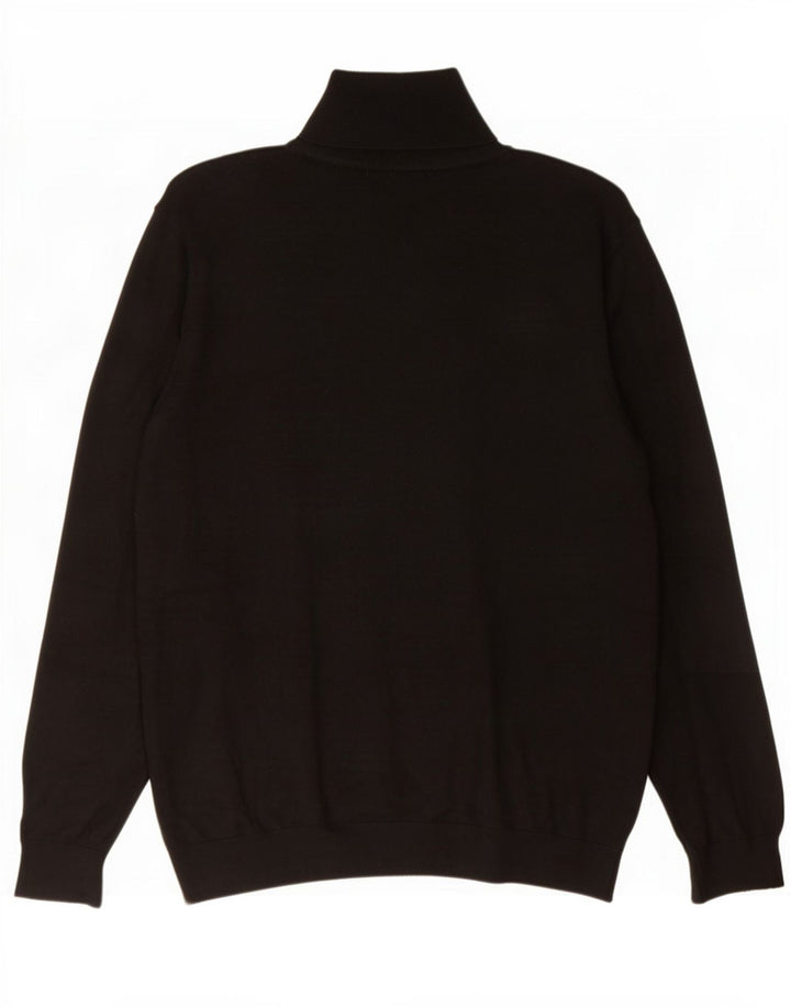 Zara Pull Col Roulé Homme Large Noir Viscose