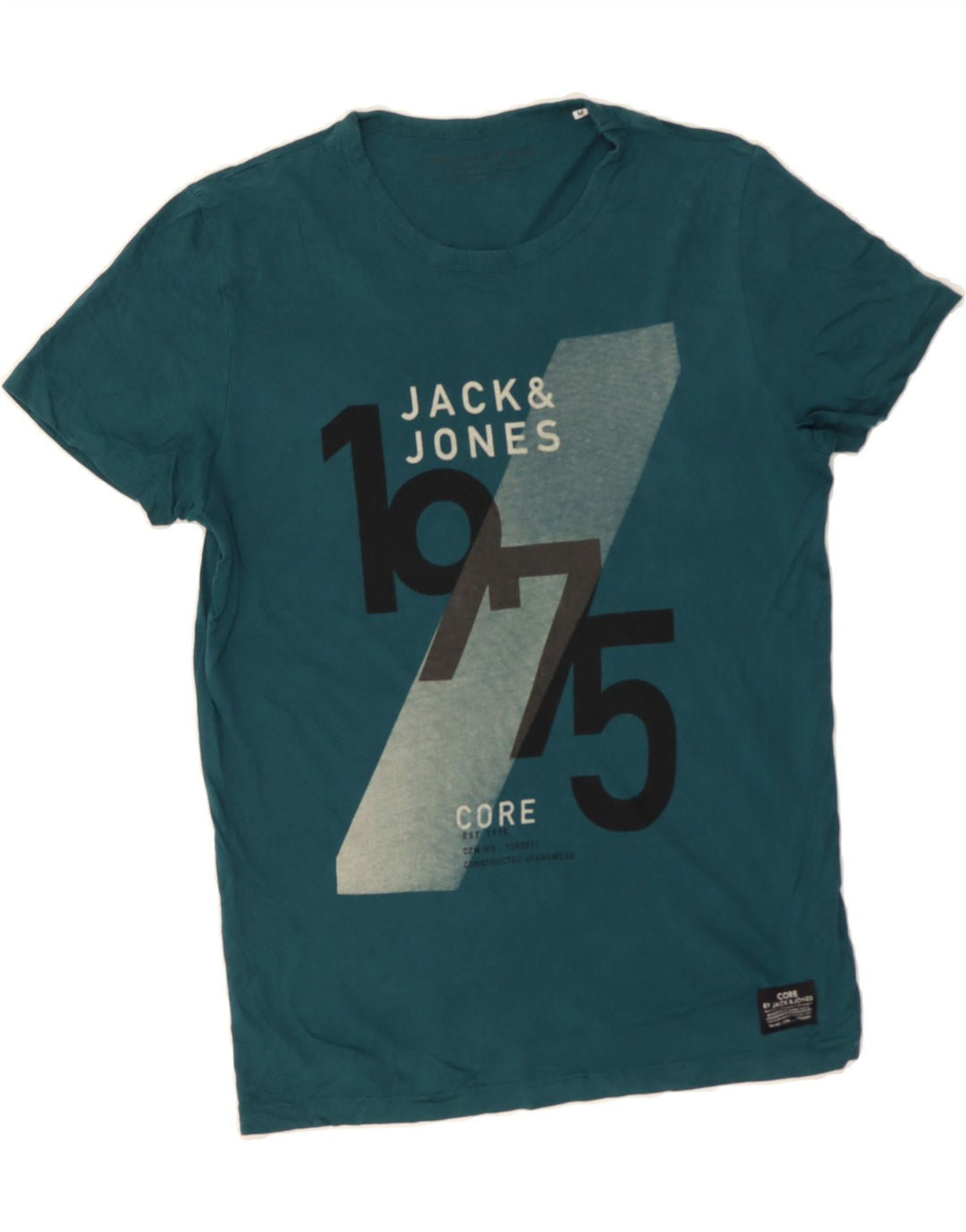 JACK & JONES Mens Graphic T-Shirt Top Medium Blue Cotton Vintage Jack & Jones and Second-Hand Jack & Jones from Messina Hembry 