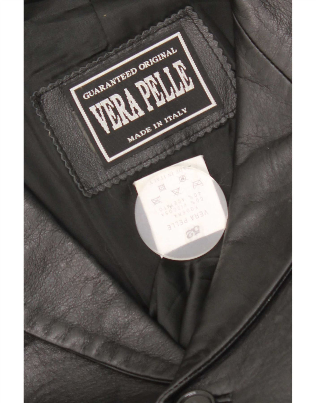 Giacca in pelle vintage da uomo IT 52 XL Nera